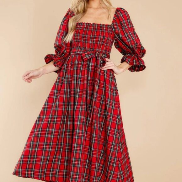 "Everyday Cheer" Holiday Tartan Plaid Dress XL - Red Dress Boutique - Picture 4 of 7